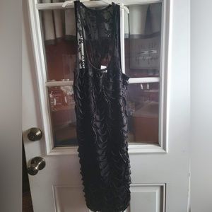 Black, ruffled and lacey dress! comfortable and cute!